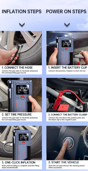 ARRANCADOR DE BATERÍA CON INFLADOR - Imagen 13