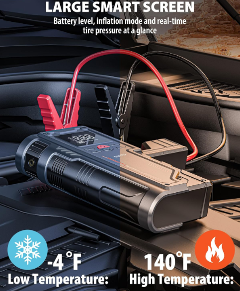 ARRANCADOR DE BATERÍA CON INFLADOR - Imagen 6