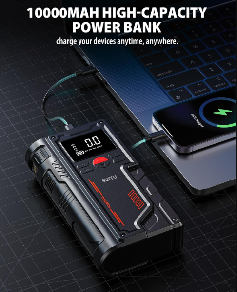 ARRANCADOR DE BATERÍA CON INFLADOR - Imagen 9