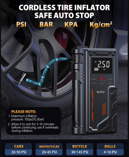 ARRANCADOR DE BATERÍA CON INFLADOR - Imagen 10